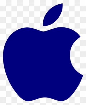 Apple Logo White Clip Art At Clker - Apple Logo Png Blue