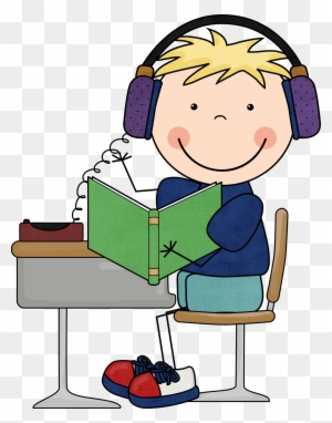Listen To Reading Clipart - Computer In A School Clip Art