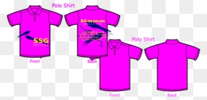 Violet Clipart Shirt - Blue Polo Shirt Template