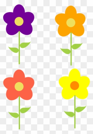 Small Spring Flowers Clip Art - Desenho Flor Amarela Png