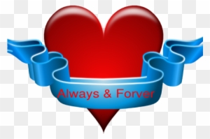 Always Cliparts - Heart With Ribbon - Free Transparent PNG Clipart