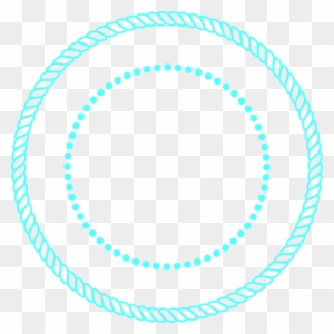 Blue Rope Circle Frame Clip Art - Circle Rope Frame Vector