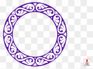 Purplecircley Clip Art - Circle Borders Transparent Purpke