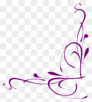 Floral Swirly Clip Art - Bridal Shower Border Png