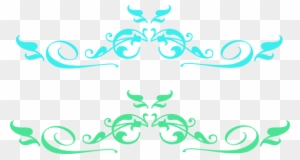 Swirl Light Blue Top 2 Clip Art - Decorative Elements Clip Art