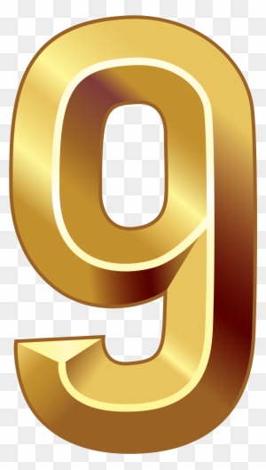 Number Clip Art - Golden Number 0 Png