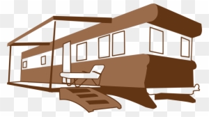 How To Set Use Mobile Home Svg Vector - Trailer Park Vector
