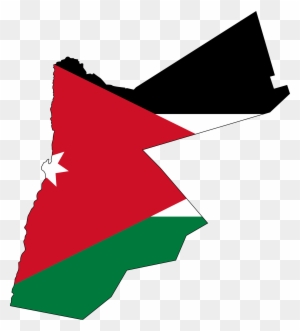 Flag And Map Of Jordan Drapeau - Jordan Map Png