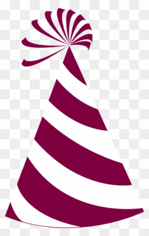 Burgundy And White Party Hat Clip Art At Clker - Party Hat Eps