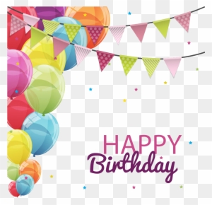 Birthday Cake Clip Art - Template Happy Birthday Card Balloon