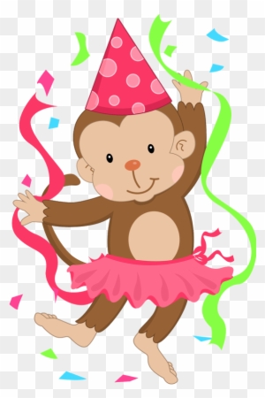 Baboon Clipart Birthday - Girl Monkey Birthday Clipart