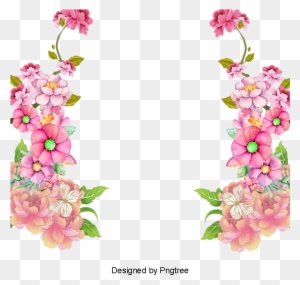 Colorful Frame Border Design Vintage Floral Border - Frame Border Design Of Flowers