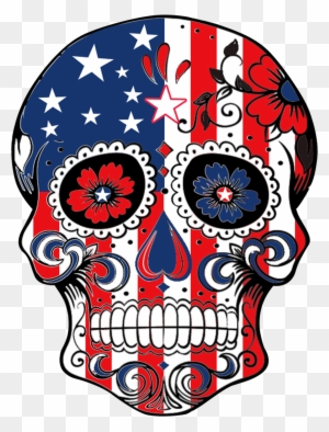 Ft Sugar Skull Flag Jolly Roger Pirate Banner Death - American Flag Sugar Skull