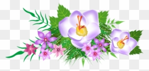 Free Png Download Flowers Decorative Element Clipart - Pretty Spring Flowers Clipart