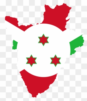 Burundi Map Outline Flag