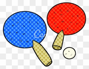 Cartoon Table Tennis Bats - Black Frame Glasses Png