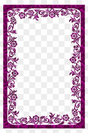 Large Dark Pink Transparent Frame Printable Border, - Happy Parsi New Year