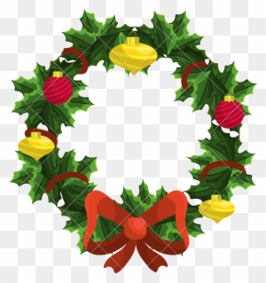 Christmas Wreath Garland With Christmas Design - Christmas Day