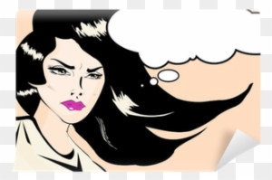 Retro Looking Angry Woman Vintage Clipart Collection - Retro Female Clipart