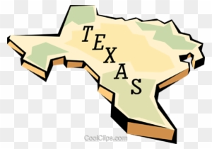 Texas State Map Royalty Free Vector Clip Art Illustration - Texas