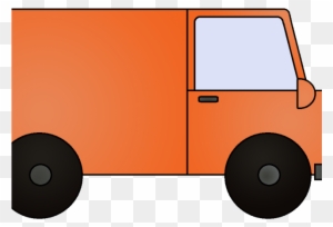 Vans Clipart Orange - Delivery Van Clipart