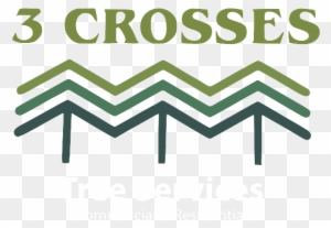 3 Crosses Logo With Tagline - 3 Crosses Tree Services
