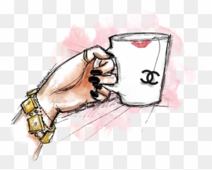 Cup Chanel Illustration Drawing Free Transparent Image - Chanel Drawing Png