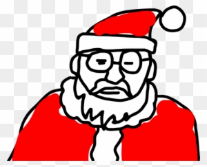 Lazy Clipart Sketch - Santa Claus