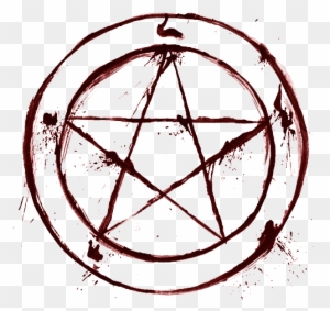 Red Devil Satan Pentagram 666 Blood Bloody Lucifer - T Shirt Horror Roblox,  HD Png Download - vhv