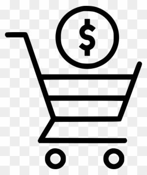 Online Trolly Dollar Currency Payment Svg Png - Shopping Cart Emoji Black