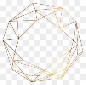 Geometric Abstract Frane Gold Decor Decoration Icon - Gold Geometric Shapes Png