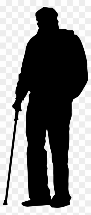 Old Man Silhouette Clipart Png - Old People Silhouette Png