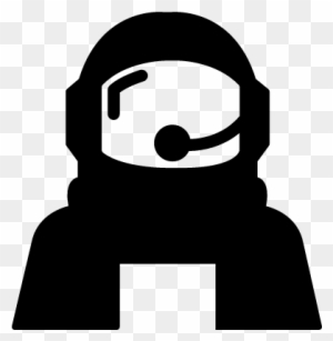 Astronaut Helmet Protection For Outer Space Vector - Astronaut Icon Black