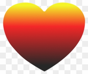 Crayon Box Ombre Rainbow Heart-shaped Mousepad - Transparent Ombre Heart