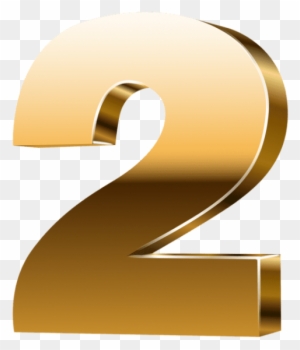Number Two 3d Gold Png Free Png Images Toppng Rh Toppng - 3d Gold Numbers Png