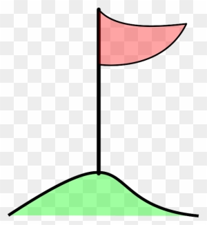 Course Flag, Green, Golf, Recreation, Cartoon, Free, - Draw A Golf Flag