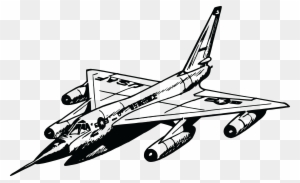 Free Clipart Of A Military Jet - Airplane Printable Coloring Pages