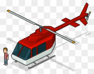 Create An Isometric Pixel Art Helicopter On Design - Top Down Pixel Helicopter