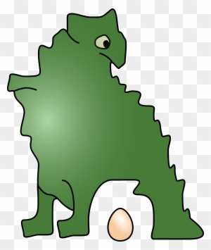 dinosaur with egg head