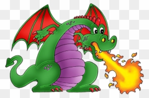 Fire Breathing Dragon Cartoon Clip Art - Fire Breathing Dragon Clip Art
