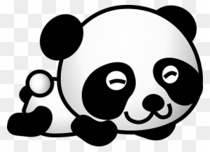 Panda Bear Cute Happy Young Animal Baby Pa - Cute Pandas Clip Art