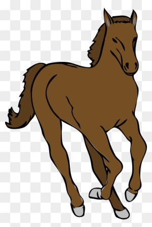 Foal Clipart Colt - Clipart Of Horse Running