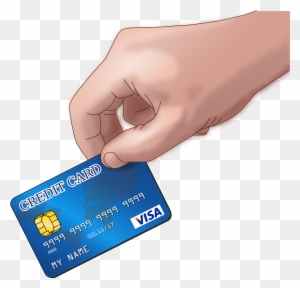 Free Paying With A Credit Card Clip Art - Credit Card On Hand