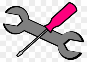 Tools Pink Clip Art At Clker - Wrench Icon