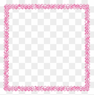 Cute Bordered Paper Clipart Printing And Writing Paper - Pink Glitter Frame Png