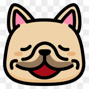 Jpg Transparent Frenchie Emoticons By Aomam Emotion - Cartoon Dog Roll Eyes