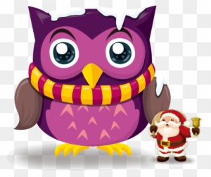 Vector Owls Christmas