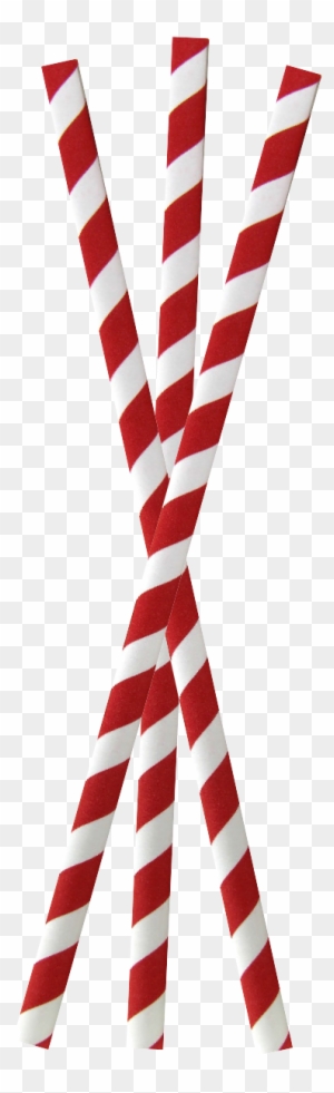Red Striped Giant Smoothie Paper Straws Coated With - Flag