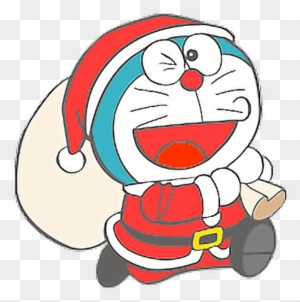 Christmas Merrychristmas Doraemon Cute Colorful Gifts - Merry Christmas Doraemon Sticker