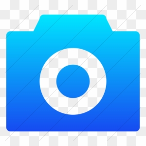 Broccolidry Camera Icon Simple Ios Blue Gradient - Circle